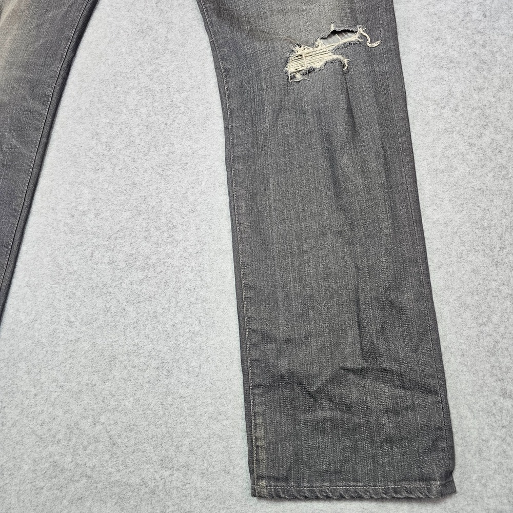 AG Adriano Goldschmied Jeans Mens 38x34 Gray Slim Straight Matchbox Distressed - Picture 8 of 16